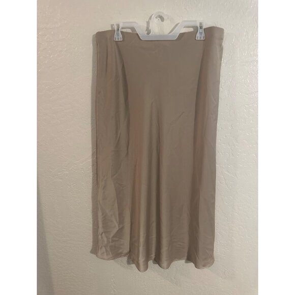 Rachel Zoe Los Angeles Plus Size Satin Midi Skirt - Picture 7 of 7